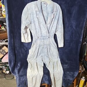 Vintage Light Blue Denim Jumpsuit